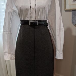 Dark Gray Pencil Skirt Best Fit 10/12